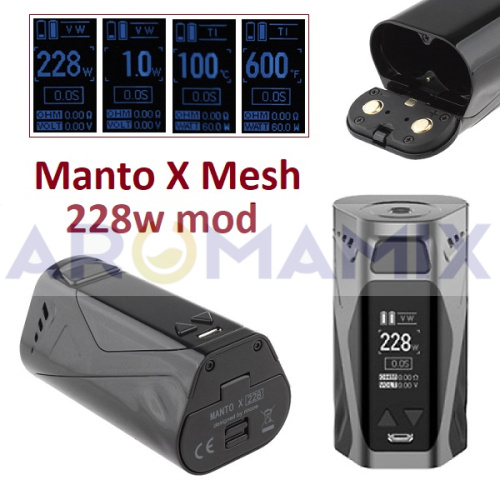 Rincoe Manto X Mesh 228W mod купить в Москве, Vape, Вейп, Электронные сигареты, Жидкости фото 2