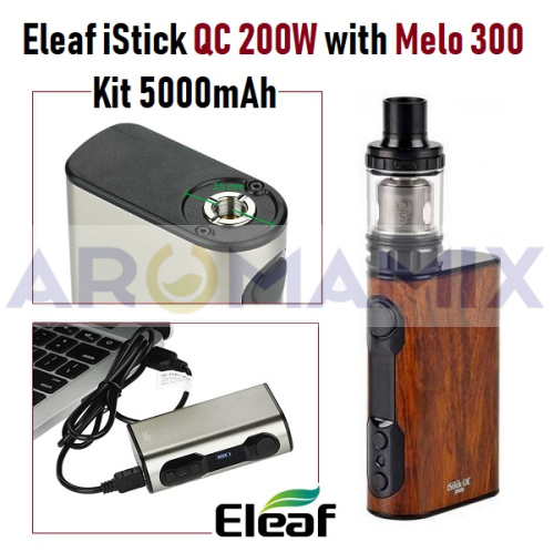 Eleaf iStick QC 200W with Melo 300 Kit- 5000mAh купить в Москве, Vape, Вейп, Электронные сигареты, Жидкости фото 4