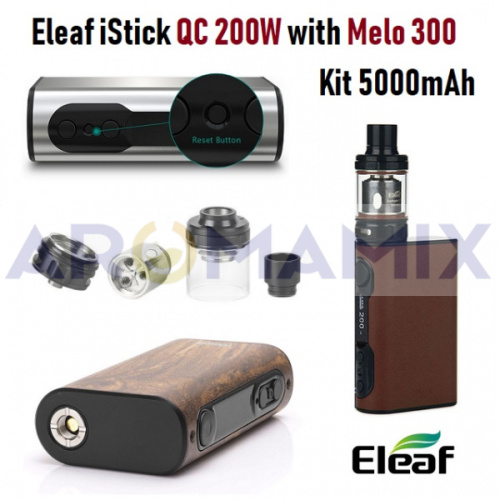 Eleaf iStick QC 200W with Melo 300 Kit- 5000mAh купить в Москве, Vape, Вейп, Электронные сигареты, Жидкости