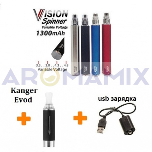 Spiner 1300, Kanger Evod, USB. купить в Москве, Vape, Вейп, Электронные сигареты, Жидкости