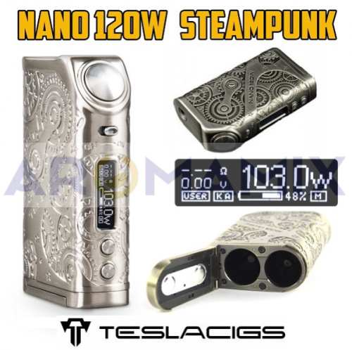 Tesla Steampunk Nano 120W купить в Москве, Vape, Вейп, Электронные сигареты, Жидкости
