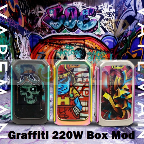 Tesla and Vzone Graffiti 220W mod (оригинал) купить в Москве, Vape, Вейп, Электронные сигареты, Жидкости