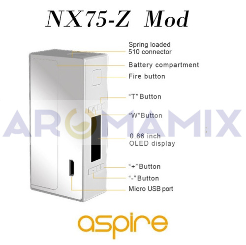 Aspire NX75-Z Mod (оригинал) купить в Москве, Vape, Вейп, Электронные сигареты, Жидкости фото 6