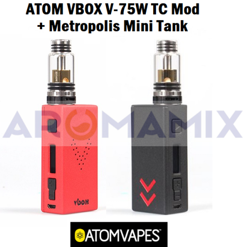 ATOM VBOX V-75W TC Mod  + Metropolis Mini Tank купить в Москве, Vape, Вейп, Электронные сигареты, Жидкости фото 4