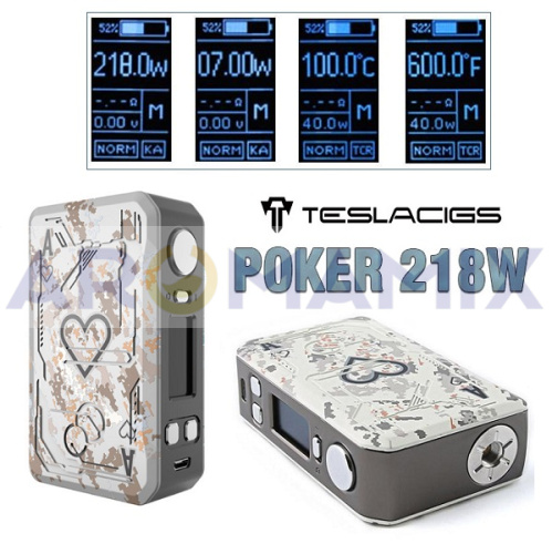 Tesla Poker 218W TC Mod купить в Москве, Vape, Вейп, Электронные сигареты, Жидкости фото 2
