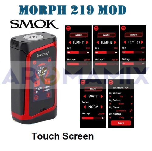Smok Morph 219 Touch Screen TC Mod купить в Москве, Vape, Вейп, Электронные сигареты, Жидкости фото 6