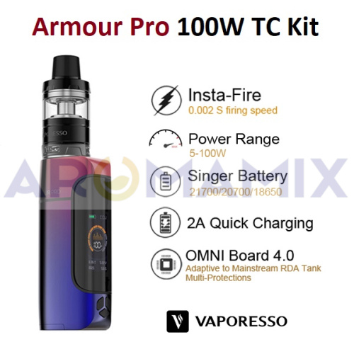 Vaporesso Armour Pro 100W TC Kit купить в Москве, Vape, Вейп, Электронные сигареты, Жидкости фото 5