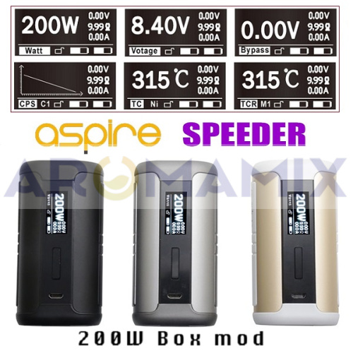 Aspire Speeder 200W TC MOD купить в Москве, Vape, Вейп, Электронные сигареты, Жидкости фото 3