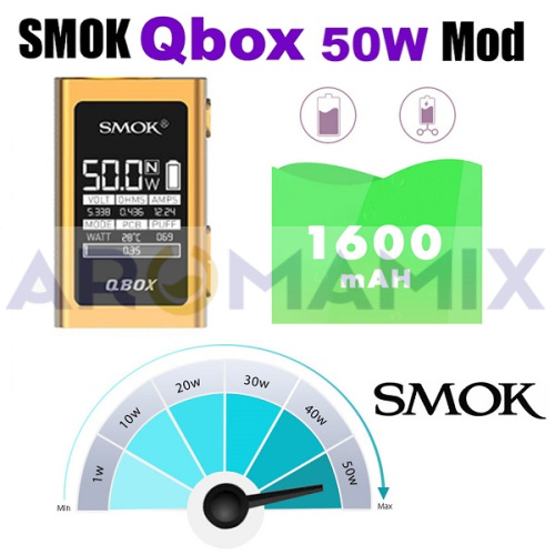 Smok Q-Box 50w 1600 мАч mod купить в Москве, Vape, Вейп, Электронные сигареты, Жидкости фото 2