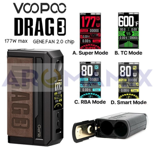 Voopoo Drag 3 177W mod купить в Москве, Vape, Вейп, Электронные сигареты, Жидкости фото 3
