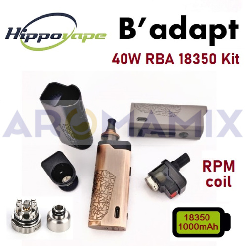 Hippovape B'Adapt 40W RBA Pod Kit купить в Москве, Vape, Вейп, Электронные сигареты, Жидкости фото 3