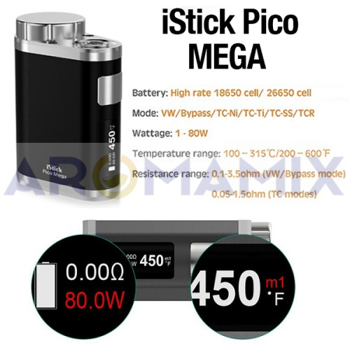 iStick Pico Mega 80W (оригинал) купить в Москве, Vape, Вейп, Электронные сигареты, Жидкости фото 4