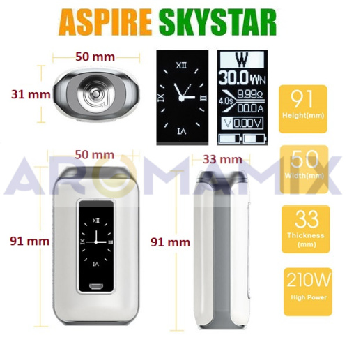 Aspire Skystar Touch Screen TC MOD купить в Москве, Vape, Вейп, Электронные сигареты, Жидкости фото 5