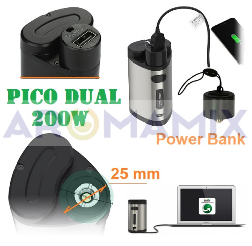 Eleaf Pico Dual 200W TC Full Kit (оригинал) купить в Москве, Vape, Вейп, Электронные сигареты, Жидкости фото 3