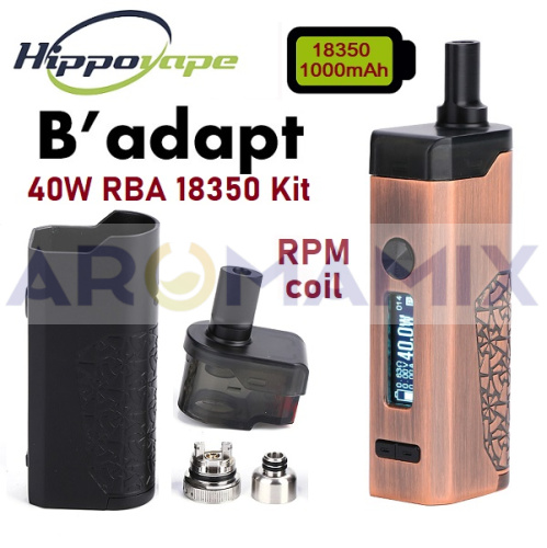Hippovape B'Adapt 40W RBA Pod Kit купить в Москве, Vape, Вейп, Электронные сигареты, Жидкости фото 4