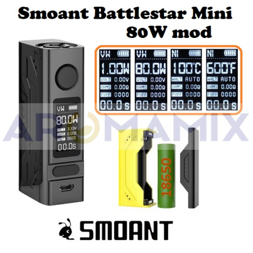 Smoant Battlestar Mini 80W mod (оригинал) купить в Москве, Vape, Вейп, Электронные сигареты, Жидкости фото 3