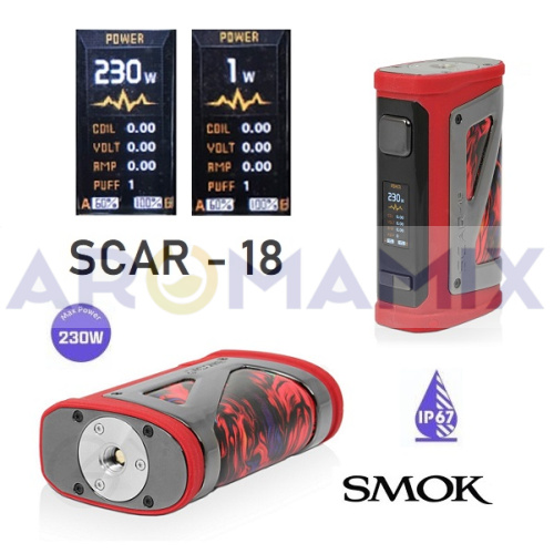 Smok Scar-18 230W mod купить в Москве, Vape, Вейп, Электронные сигареты, Жидкости фото 2