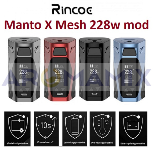Rincoe Manto X Mesh 228W mod купить в Москве, Vape, Вейп, Электронные сигареты, Жидкости