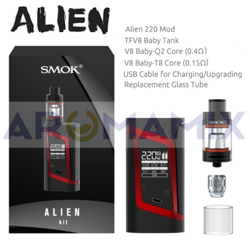 Smok Alien kit 220W (оригинал) купить в Москве, Vape, Вейп, Электронные сигареты, Жидкости фото 4