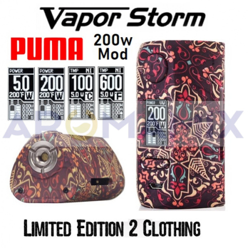 Vapor Storm Puma 200W Mod купить в Москве, Vape, Вейп, Электронные сигареты, Жидкости
