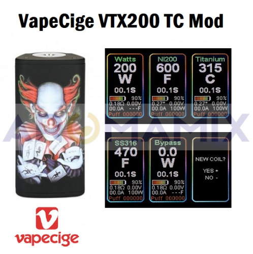 VapeCige VTX200 Mod купить в Москве, Vape, Вейп, Электронные сигареты, Жидкости фото 5