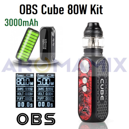 OBS Cube 80w Starter Kit 3000mAh купить в Москве, Vape, Вейп, Электронные сигареты, Жидкости фото 2