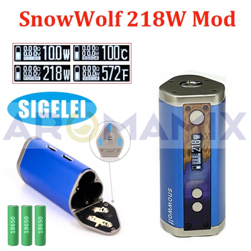Sigelei SnowWolf 218w Mod купить в Москве, Vape, Вейп, Электронные сигареты, Жидкости фото 4