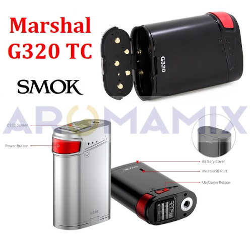 Smok G320 Marshal 320w (оригинал) купить в Москве, Vape, Вейп, Электронные сигареты, Жидкости фото 2