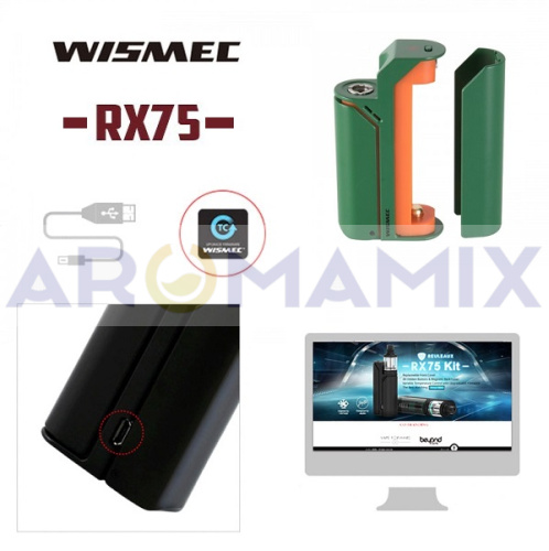 Wismec Reuleaux RX75 TC Mod купить в Москве, Vape, Вейп, Электронные сигареты, Жидкости фото 4