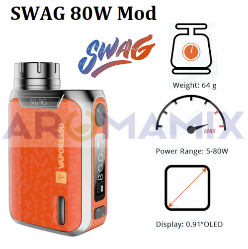 Vaporesso SWAG 80W Mod (оригинал) купить в Москве, Vape, Вейп, Электронные сигареты, Жидкости