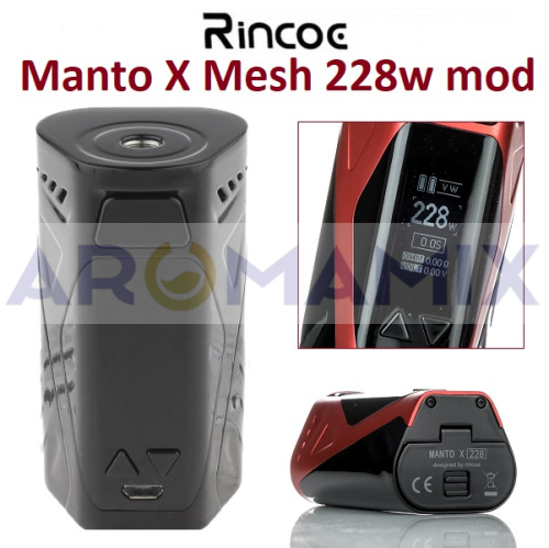 Rincoe Manto X Mesh 228W mod купить в Москве, Vape, Вейп, Электронные сигареты, Жидкости фото 4