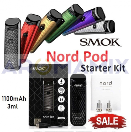 SMOK Nord Pod Starter Kit 1100mAh 3ml  купить в Москве, Vape, Вейп, Электронные сигареты, Жидкости